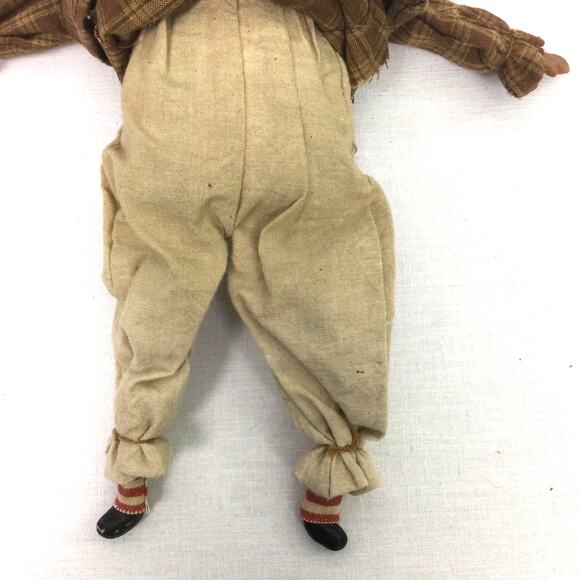 Vintage Handmade Collectible Primitive Folk Art Raggedy Ann Rustic 11" Rag Doll - Picture 9 of 13